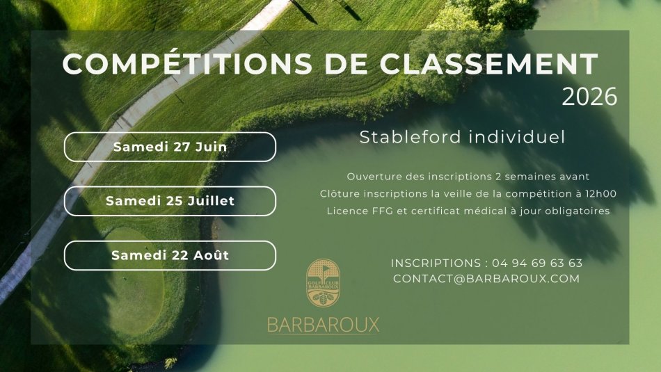 Compétitions de classement 2026