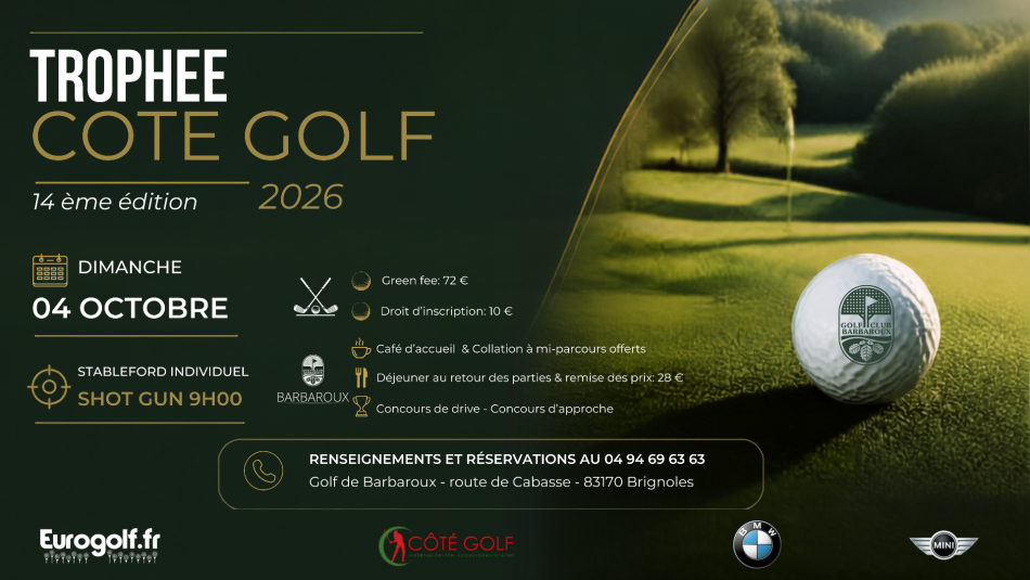 Trophée Côté Golf 2026/ 14eme édition