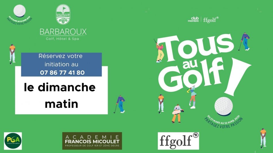 Venez découvrir le golf, c'est offert !